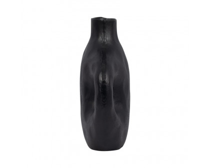 Sagebrook 11" Metal Hammerd Cut-out Vase - Black