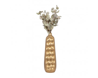 Sagebrook 23" Metal Cut-out Vase - Gold