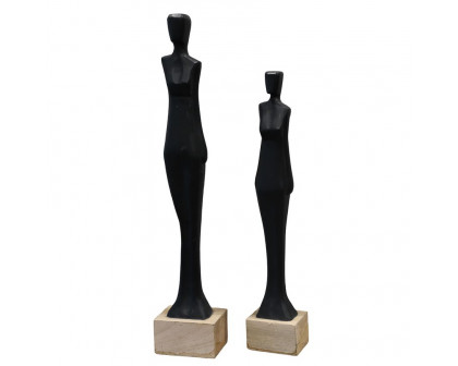 Sagebrook 29" Wood Standing Lady