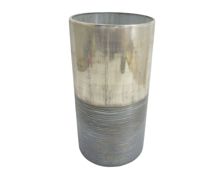 Sagebrook 13" Glass Metallic 2-tone Vase