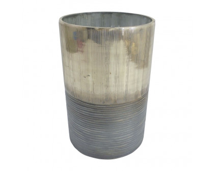 Sagebrook 13" Glass Metallic 2-tone Vase