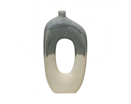 Sagebrook 15" Ceramic Curvy Open Cut-out Vase