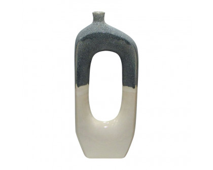 Sagebrook 15" Ceramic Curvy Open Cut-out Vase