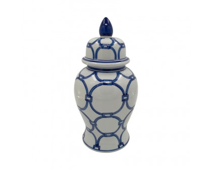 Sagebrook 18" Ceramic Links Temple Jar