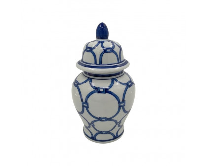 Sagebrook 18" Ceramic Links Temple Jar