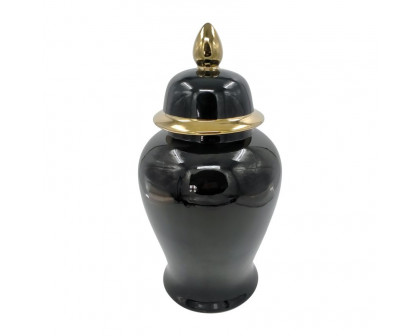 Sagebrook - 18" Ceramic Links Temple Jar