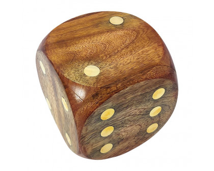 Sagebrook 4"x4" Wood Dice