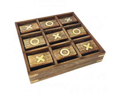 Sagebrook - 12"x12" Marble Tic-tac-toe