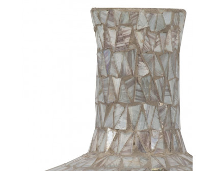 Sagebrook 19" Glass Mosaic Vase - Brown Quartz