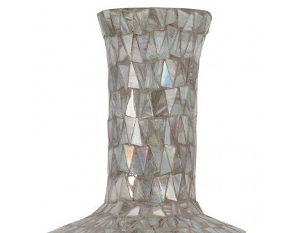 Sagebrook 24" Glass Mosaic Vase - Brown Quartz