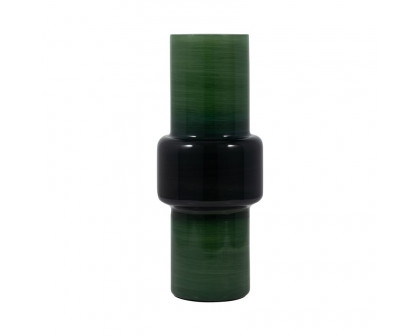 Sagebrook 15" Glass Modern Cylinder Vase - Green