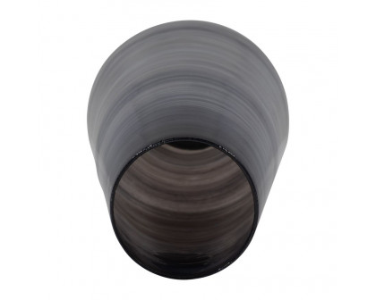 Sagebrook 15" Glass Enameled Vase - Gray/Black