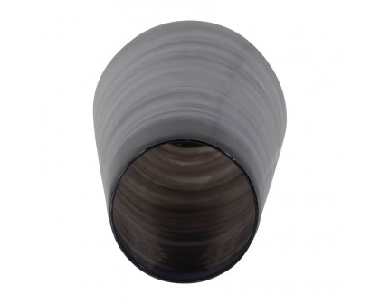 Sagebrook 18" Glass Enameled Vase - Gray/Black