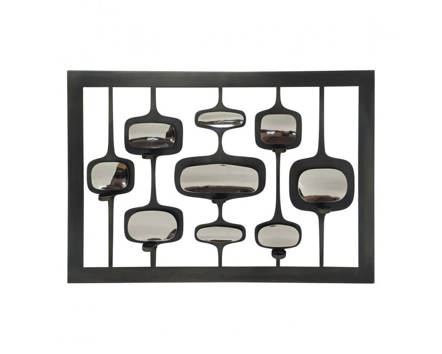 Sagebrook - Metal Modern Wall Votive Holder in Black