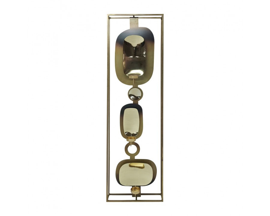 Sagebrook - Metal Modern Wall Votive Holder in Gold