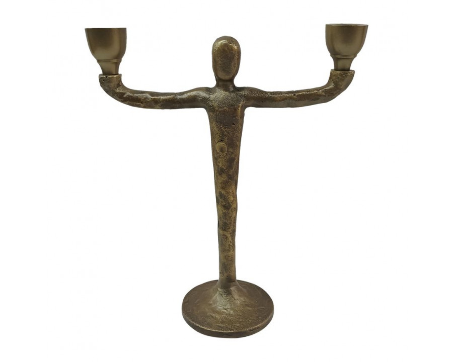 Sagebrook 12" Metal 2-Taper Candelabra