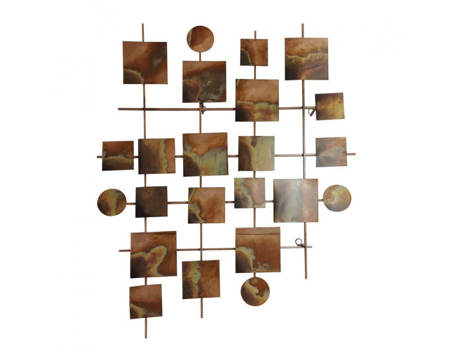 Sagebrook - Metal Squares Metal Wall Decor in Gold