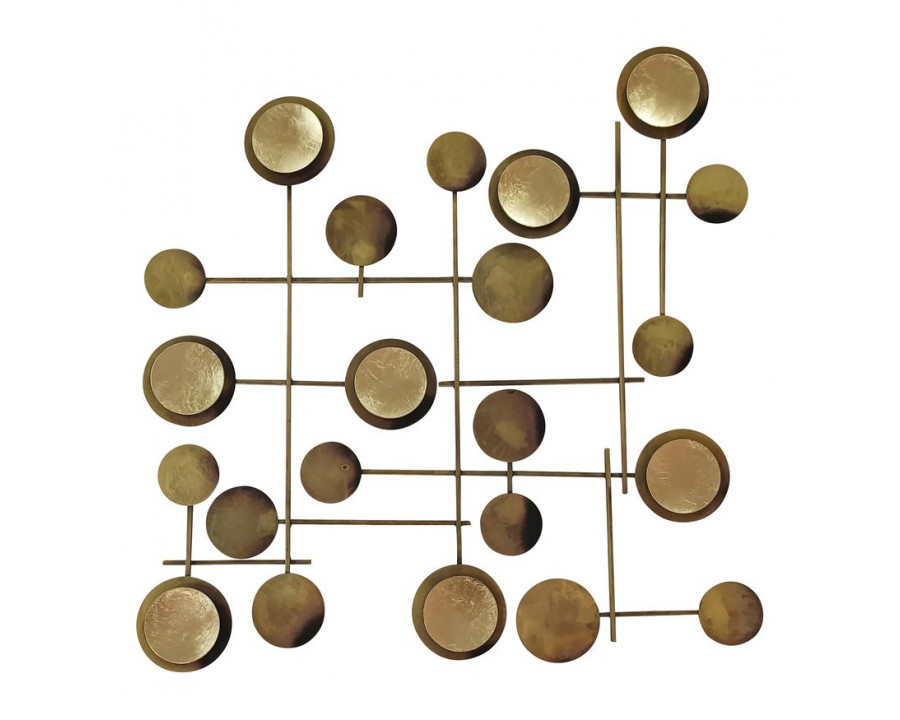 Sagebrook - Metal Circles Metal Wall Decor in Gold