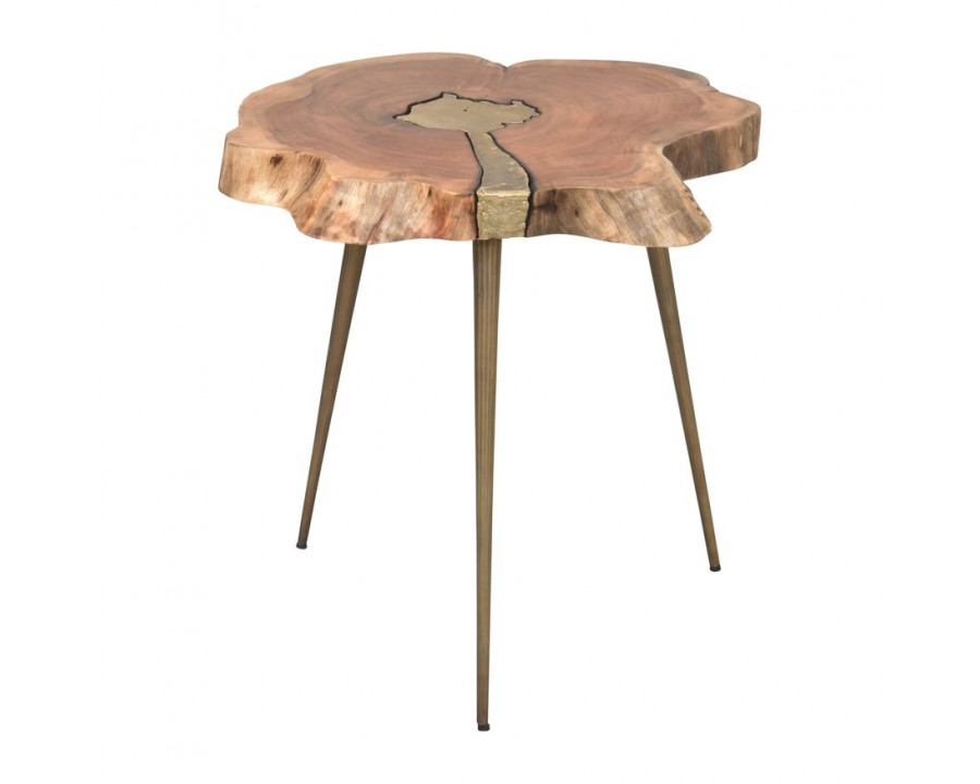 Sagebrook - Natural Wood Side Table in Brown