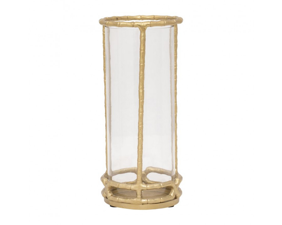 Sagebrook 13" Metal Hurricane Holder - Gold