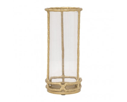 Sagebrook 13" Metal Hurricane Holder - Gold