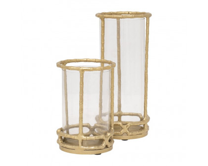 Sagebrook 13" Metal Hurricane Holder - Gold