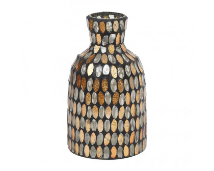 Sagebrook 7" Glass Mosaic Vase