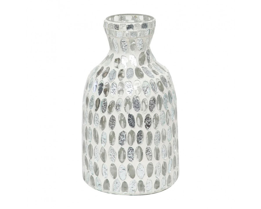 Sagebrook 7" Glass Mosaic Vase