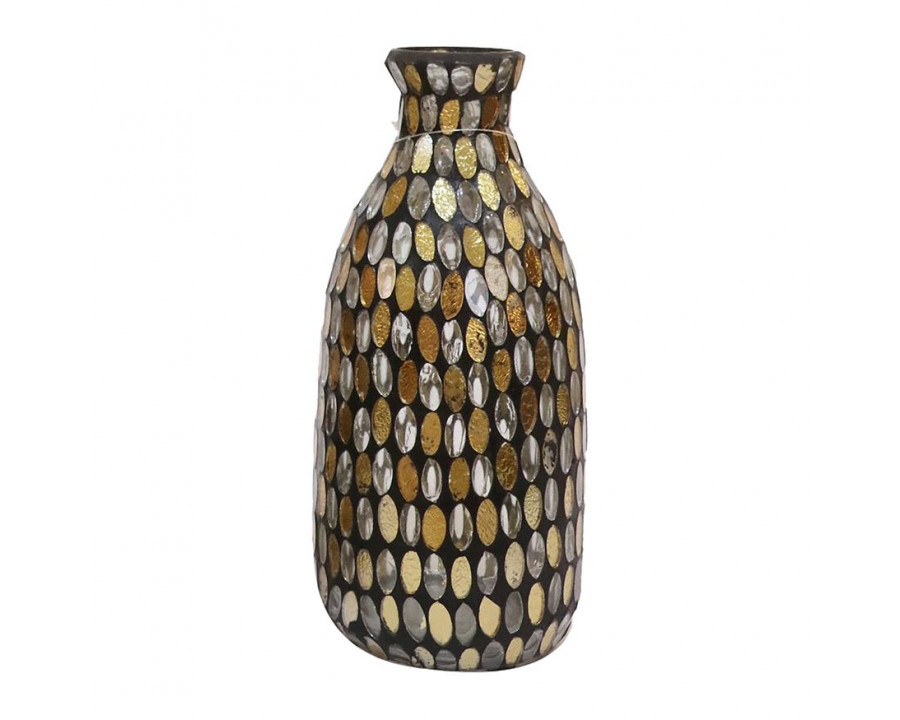 Sagebrook 9" Glass Mosaic Vase