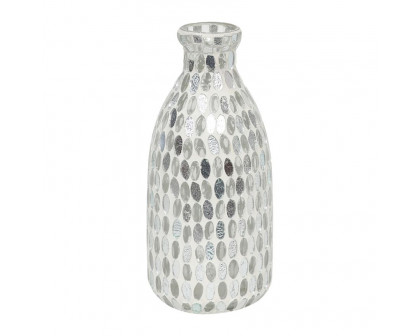 Sagebrook 9" Glass Mosaic Vase