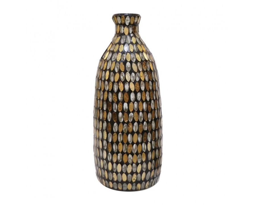 Sagebrook 18522 13" Glass Mosaic Vase