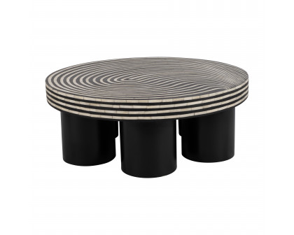 Sagebrook - 39" Wood Stained Finish Coffee Table in Black