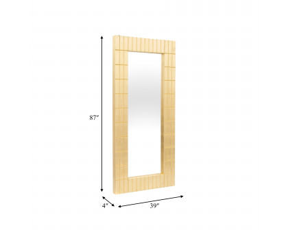 Sagebrook 39"x87" Gold Bars Rectangular Mirror