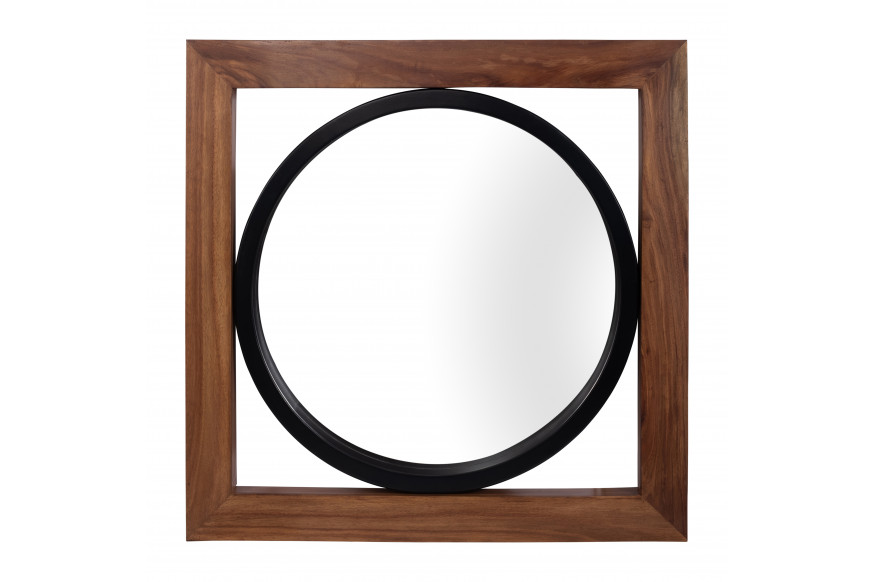 Sagebrook™ 47"x47" Mirror In Box - Brown/Black