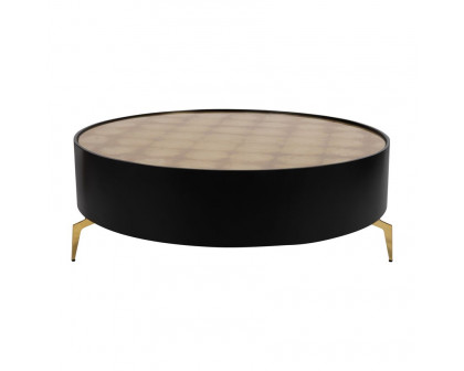 Sagebrook Wood Gold Leaf Top Side Table