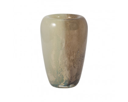 Sagebrook 8" Glass 2-tone Vase - Nude