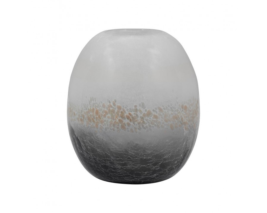 Sagebrook 8" Glass Crackle Vase