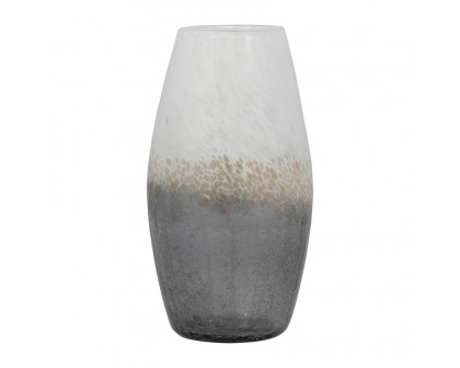 Sagebrook 12" Glass Crackle Vase - Multi