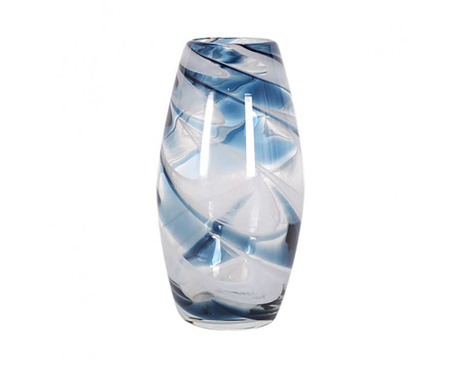 Sagebrook 12" Glass Swirl Vase