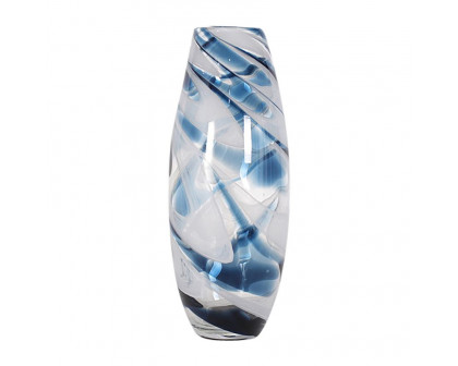 Sagebrook 12" Glass Swirl Vase