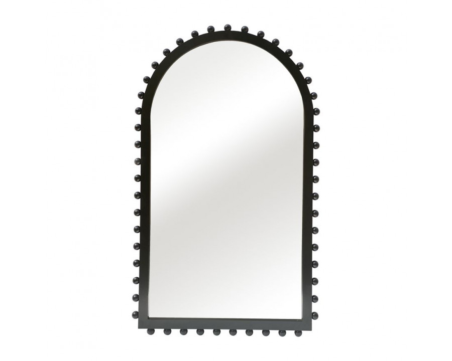 Sagebrook Wood Beaded Arch Mirror - Black