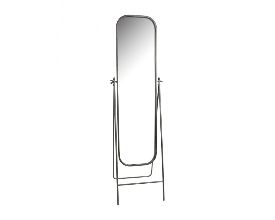 Sagebrook Metal Floor Mirror On Stand - Black