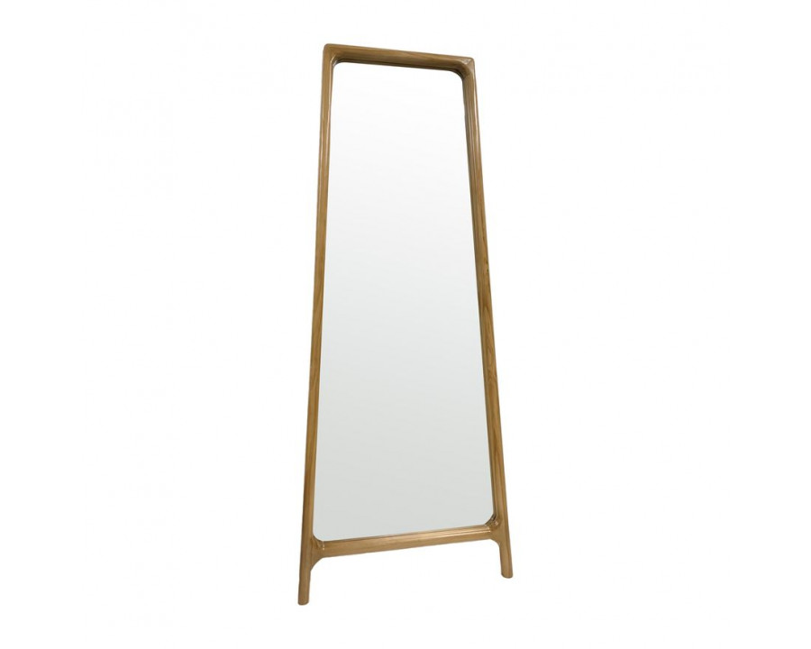 Sagebrook Wood Frame Floor Mirror On Stand - Natural