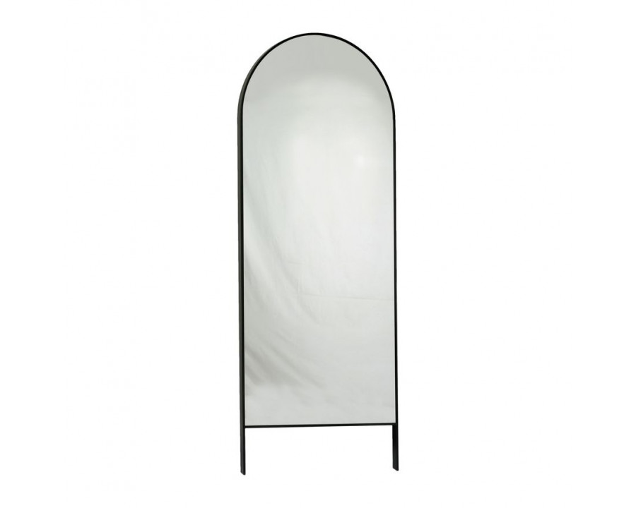 Sagebrook - Metal Arch Floor Mirror On Stand in Black