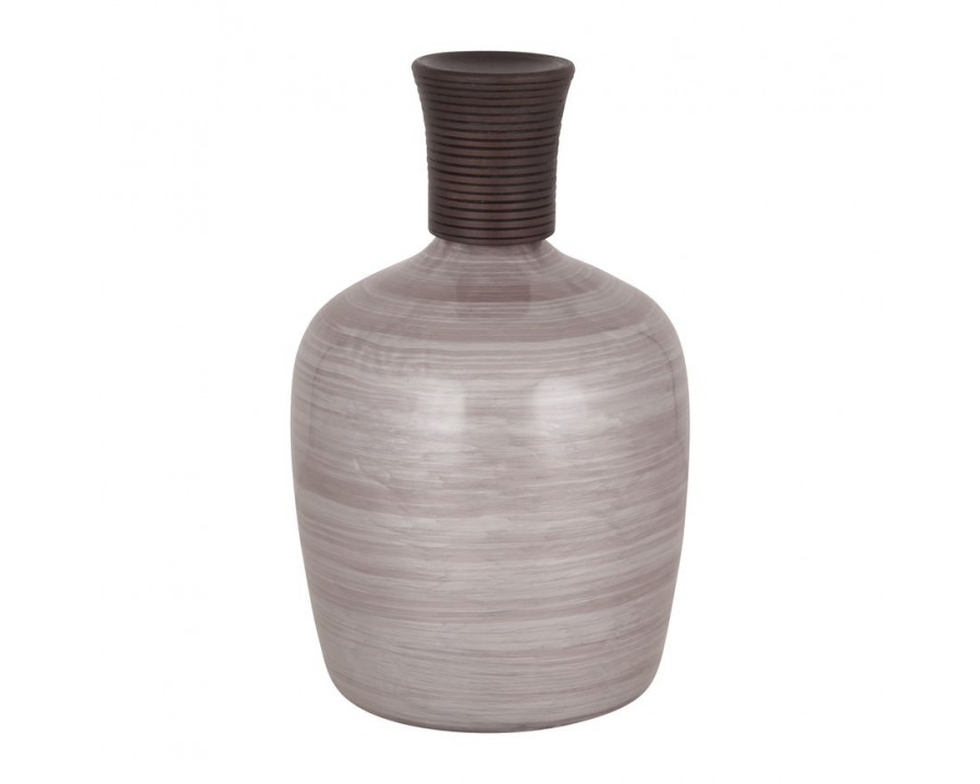 Sagebrook - 16" Glass Wooden Top Vase in Blush