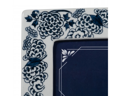 Sagebrook 4"x6" Ceramic Chinoiserie Photo Frame - Blue/White