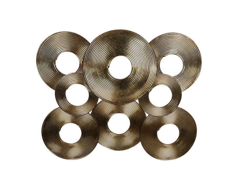 Sagebrook - Metal Round Discs Wall Decor in Gold