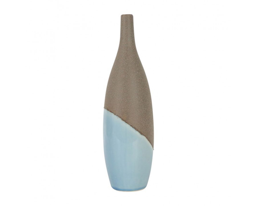 Sagebrook 15" Ceramic Half Dipped Vase - Blue