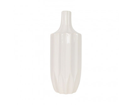 Sagebrook 13" Ceramic Fluted Vase