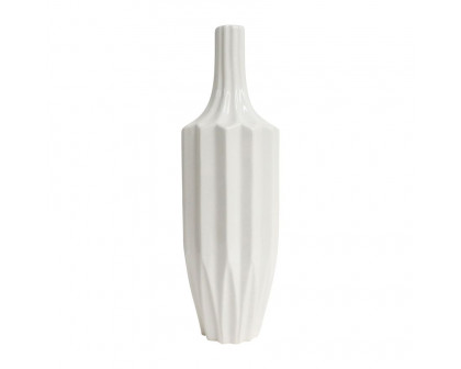 Sagebrook 13" Ceramic Fluted Vase